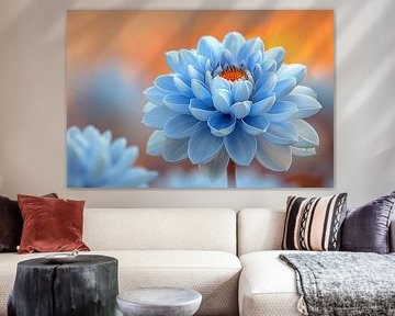 Impressionistic blue flower by Art & Soul Creations