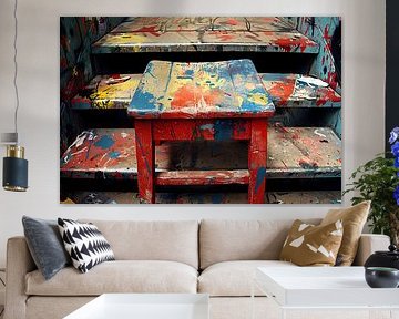 Piet Mondrian Abstract Staircase by Art & Soul Creations