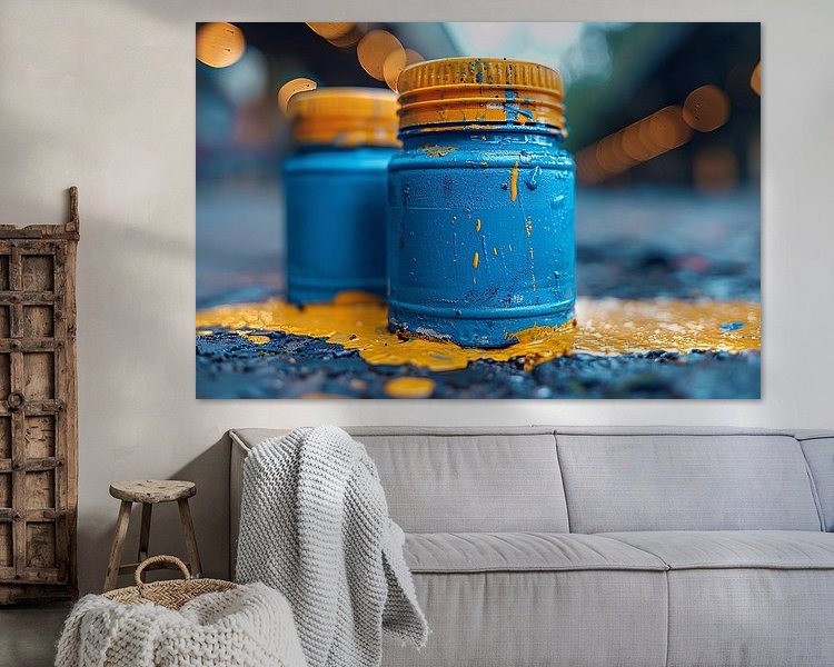 Voorbeeld van het werk in een kamer