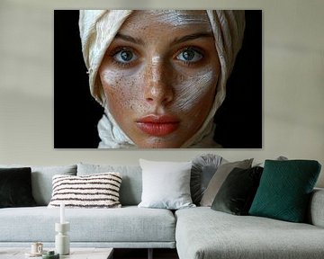 Gouden accenten op gemaskerd gezicht van Art & Soul Creations