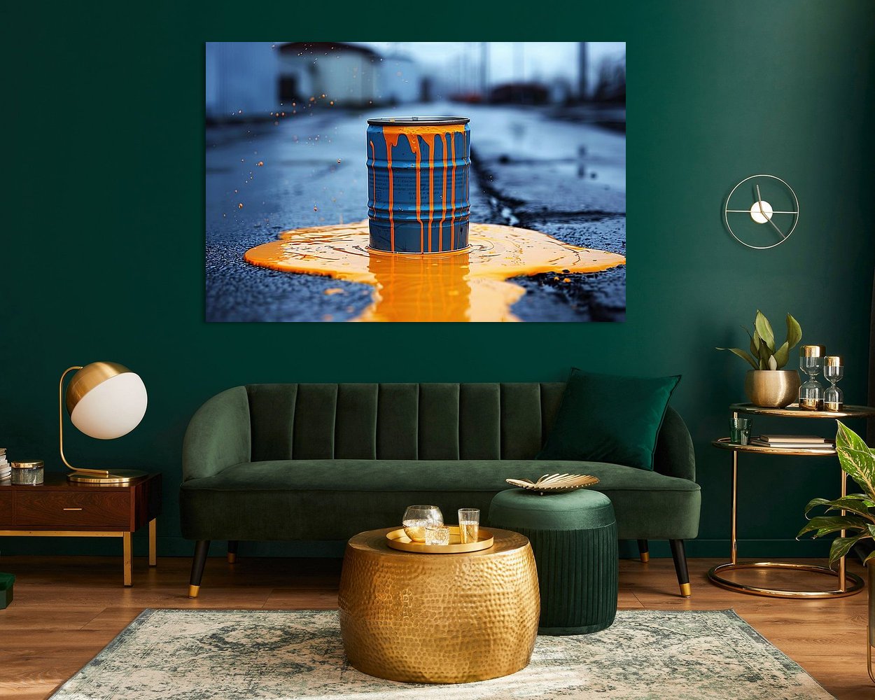 Voorbeeld van het werk in een kamer