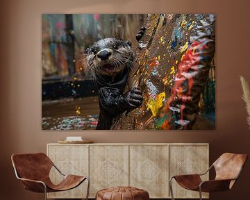 Otter mit Farbe von Art & Soul Creations