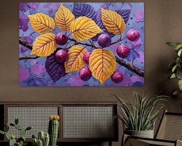 Still life with Berries and Branch by Van Gogh by Art & Soul Creations