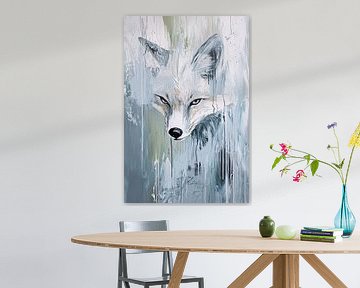 Abstract vos schilderij met lijnen van Imperial Art House