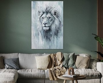 Majestueuze leeuw in monochroom van Imperial Art House