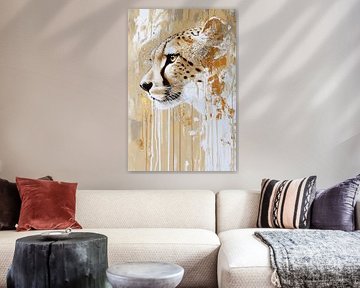 Cheetah portrait with abstract details