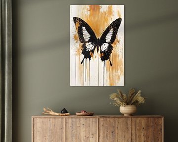 Abstrakter Schmetterling auf Leinwand von Imperial Art House