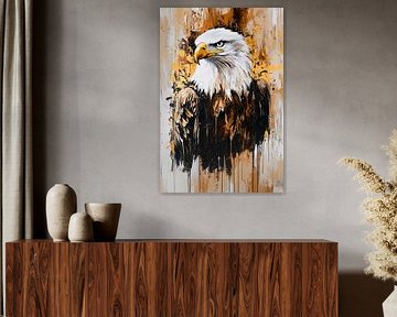 Peinture expressive d'un aigle