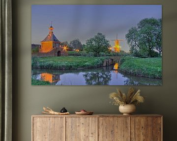 Gorinchem Dalems Poortje and windmill de hoop by Rens Marskamp