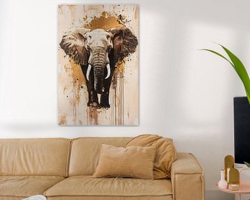 Elefantenkunst auf Leinwand von Imperial Art House