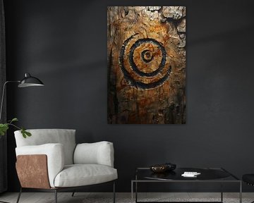 Abstrakte Spirale mit Symbolen von Art & Soul Creations