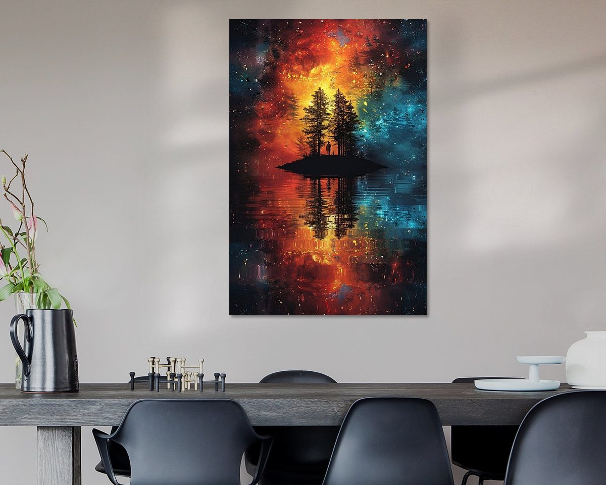 Voorbeeld van het werk in een kamer