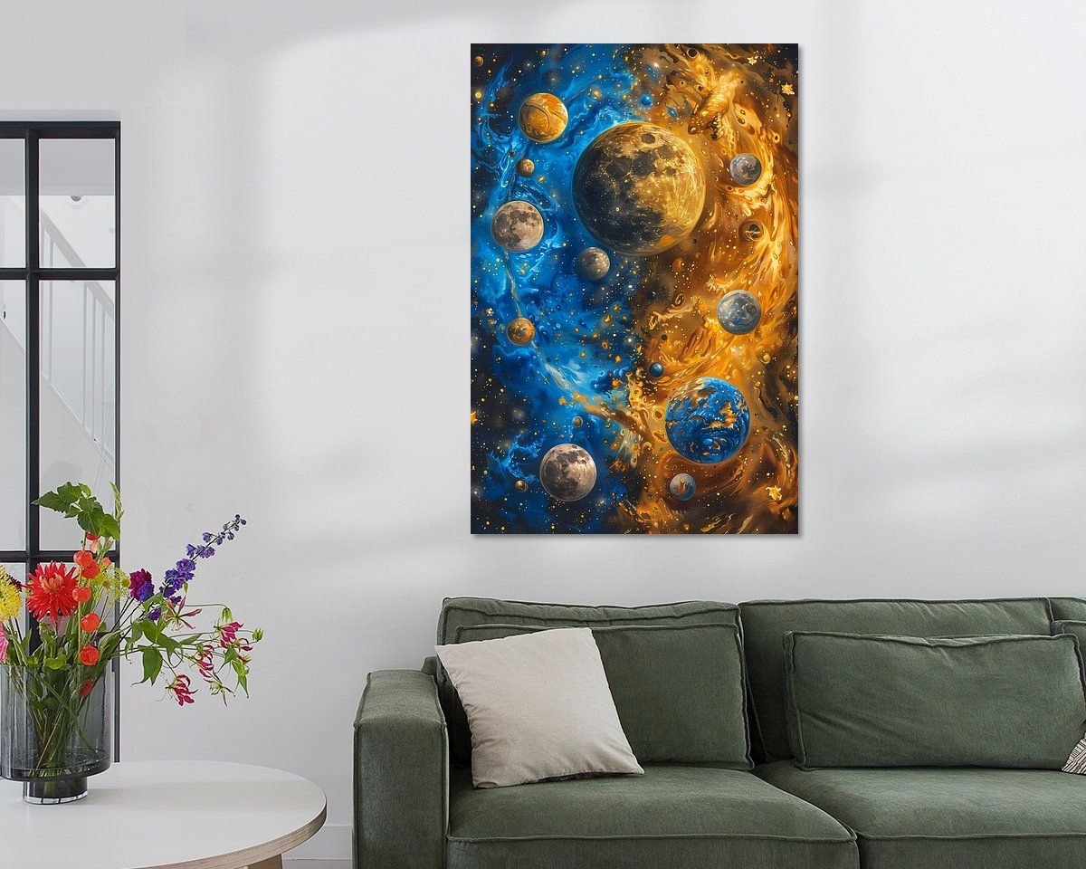Voorbeeld van het werk in een kamer