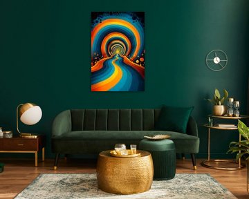 Psychedelische Tunnel in Levendige Kleuren van Art & Soul Creations