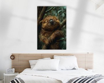 Mignon animal endormi dans la forêt sur Art & Soul Creations