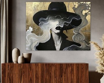 Vrouw van Abstract Schilderij
