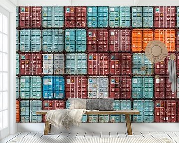 Container - Containerterminal Zweite Maasvlakte von Bart Snels