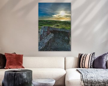 Zonsondergang oude bunkers Terschelling van Waterpieper Fotografie