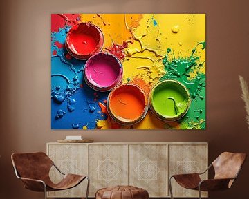 Travail créatif avec de la peinture et des boîtes de conserve sur The Photo Artist
