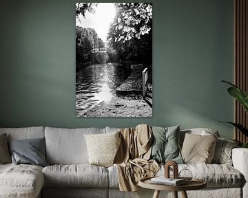 Herfstlicht op de werven van de Oudegracht en de Bijlhouwersbrug in Utrecht van André Blom Fotografie Utrecht