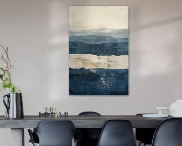 Eindeloze lagen van blauwe horizon en zachte beweging van Color Square