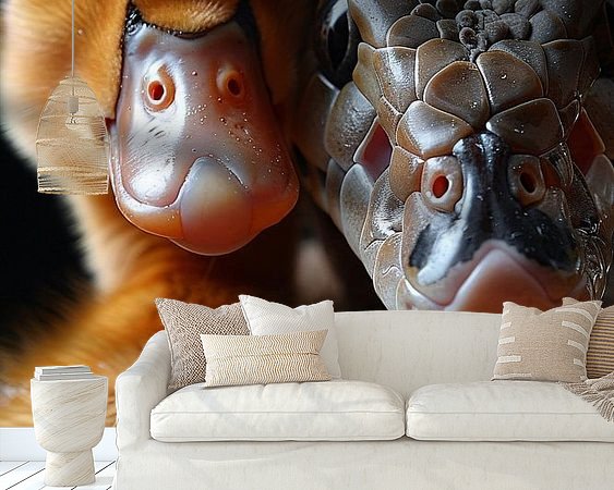 Voorbeeld van het werk in een kamer