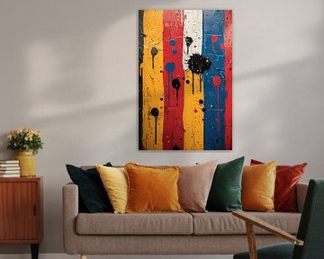 Abstract  met Kleurrijk verfspatten van Art & Soul Creations