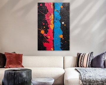 Abstract  met Kleurrijk Verfspatten van Art & Soul Creations