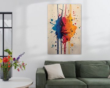 Abstract  met Kleurrijk verfspatten van Art & Soul Creations