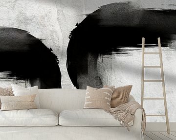 Moderne Skandinavische Pinselstrich Abstraktion von Mad Dog Art