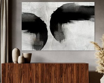 Moderne Scandinavische Penseelstreek Abstractie van Mad Dog Art