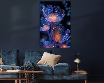 Bioluminescente Bloemen in Digitale Kunst van Art & Soul Creations