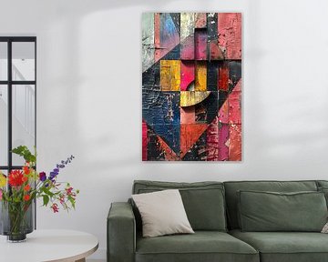 Abstract Kleurrijk Houten Collage van Art & Soul Creations