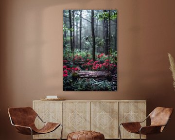 Lonely Swing in Misty Forest by Art & Soul Creations