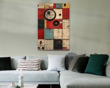 Abstract Kleurrijk Geometrische Houtkunst van Art & Soul Creations