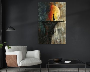 Abstract Woman at Moon by Art & Soul Creations