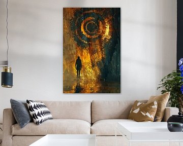 Mysterieuze figuur ontmoet gouden spiraal van Art & Soul Creations