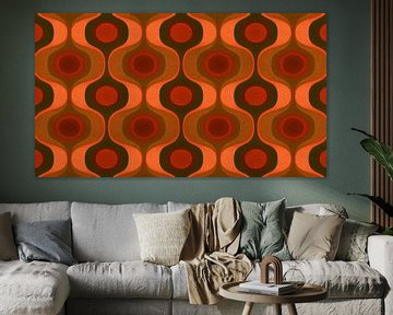 Groovy jaren zeventig retro golven abstractie van Mad Dog Art