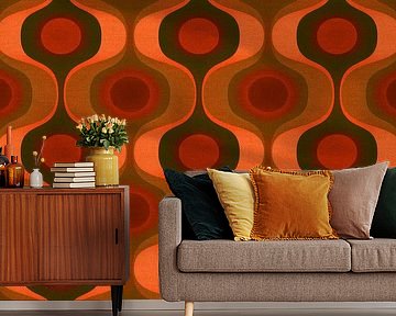 Groovy Siebziger Jahre Retro Wellen Abstraktion von Mad Dog Art