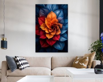 Abstract Digitale Bloem in Levendige Kleuren van Art & Soul Creations