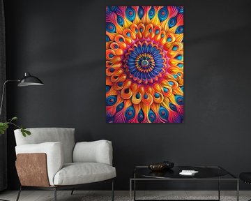 Kleurrijk Mandala met Bloem in het Midden van Art & Soul Creations