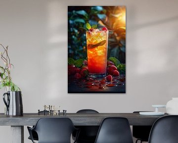 Verfrissende cocktail met rood fruit en munt van Art & Soul Creations