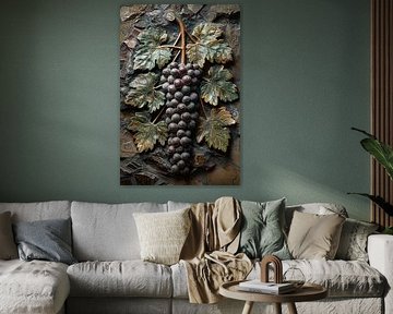 Druivenranken in Art Nouveau-stijl