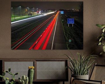 A7 motorway at night by Robert Stremming