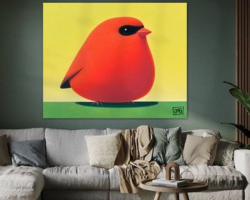 Rode Vogel | Small Wonder, Bright Bird van OMG Art