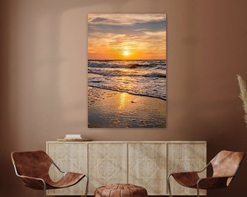 Zonsondergang op het strand van Voss fotografie