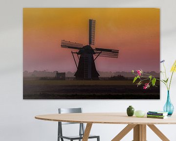 De Molen In De Stille Dageraad van J.H Photoart