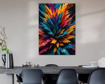 Abstract burst of colour