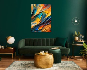 Abstract swirling colours