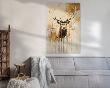 Abstract deer in modern style by Imperial Art House
